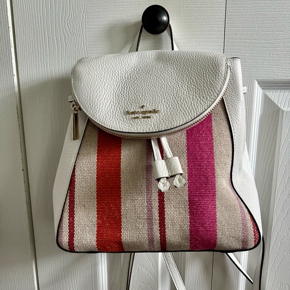 Kate Spade Multicolor Striped Backpack (EXCELLENT CONDITION) - Picture 3 of 9